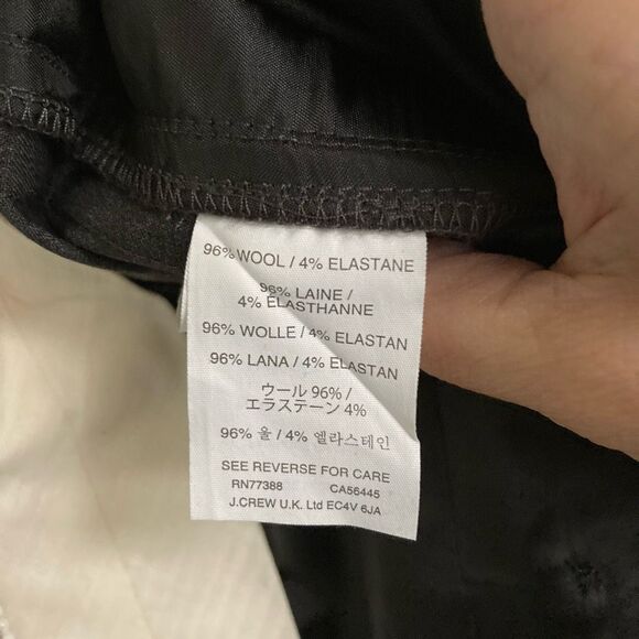 J.Crew Ludlow Sequin Tuxedo Stripe Cropped Grey Wool High Rise Pants Womens 10  - Picture 12 of 14